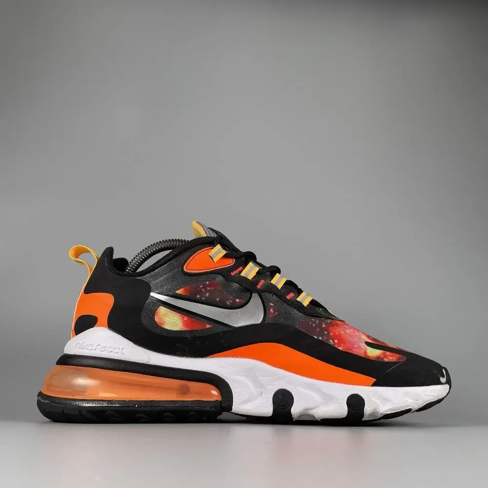 Nike Air Max 270 React Supernova 2020 Men’s 8.5 Orange Running Sneakers Athletic - Picture 5 of 9